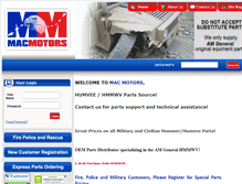 Tablet Screenshot of macmotors.com